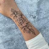 Rose Blossom Temporary Tattoo