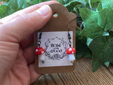 Mushroom Glass Bead Novelty Earrings