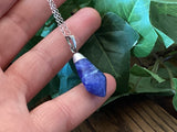 Sodalite Diamond Pendant Necklace