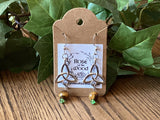 Silver Triquetra~Tiger's Eye Dangle Earrings