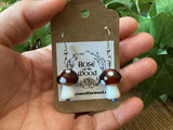 Mushroom Glass Bead Novelty Earrings