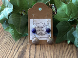 Silver shell Charm~Sodalite & Moonstone Earrings