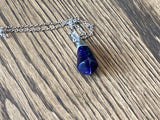 Sodalite Diamond Pendant Necklace