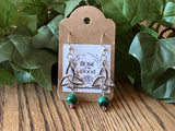 Silver Triquetra~Jade Dangle Earrings