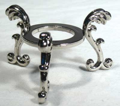 Silver Plated Flowe Gazing Ball Stand