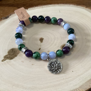 Peace 8mm Stone Bracelet