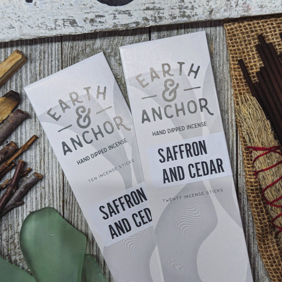 Saffron & Cedar Hand Dipped Incense