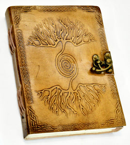 5" x 7" Double Tree Embossed Leather w/ Latch