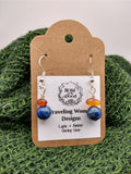 Lapis & Amber Earrings