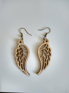 Wings Wood Earrings