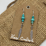 Turquoise with Feather Earrings