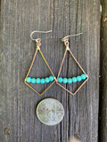Copper and Turquoise Earrings